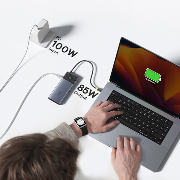 Baseus Metal Gleam Series II 7-i-1 USB-C Hub med PD100W/ 2x HDMI