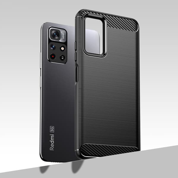 Flexibelt Kolfiberfodral till Xiaomi Redmi Note 11 Svart