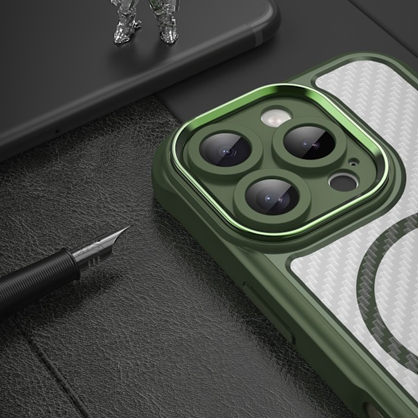 Silikonfodral Leading Series MagSafe för iPhone 16 Pro Max - Grö