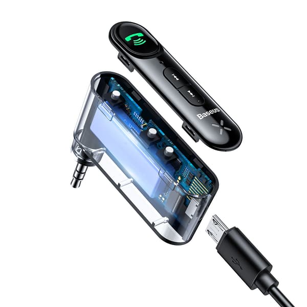 Baseus BSBA-02 Bluetooth AUX-Sändare (Overseas Edition) - Svart
