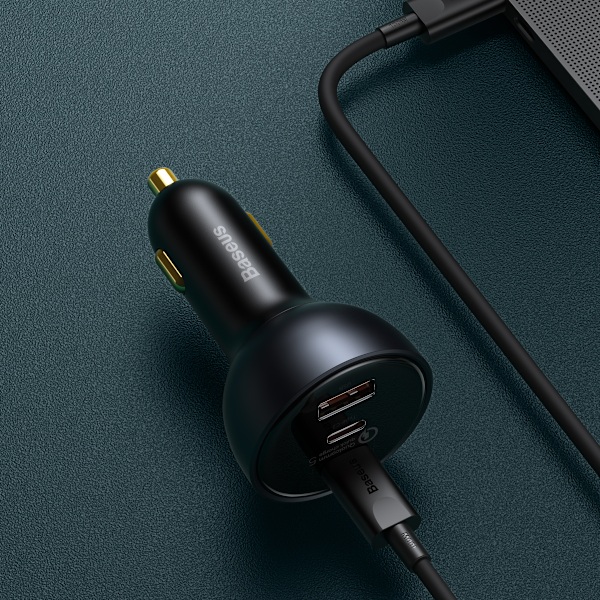 Baseus TZCCZM-0G USB-A/USB-C billaddare 160W PPS/QC 5/PD - Grå
