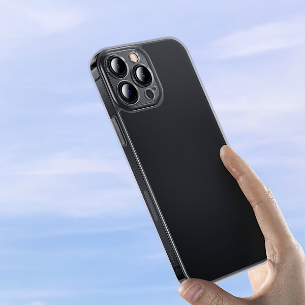 Baseus Frostad Glasfodral för iPhone 13 Pro - Styvt skal med gel
