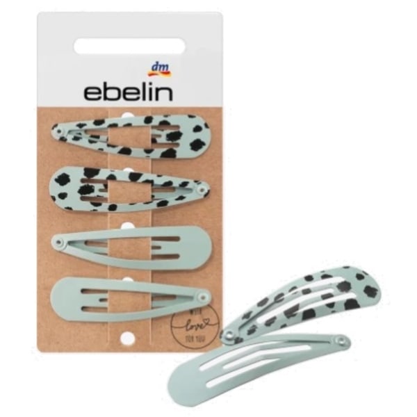 Ebelin/ Hårklämmor i Leopardmönster/ 4-pack