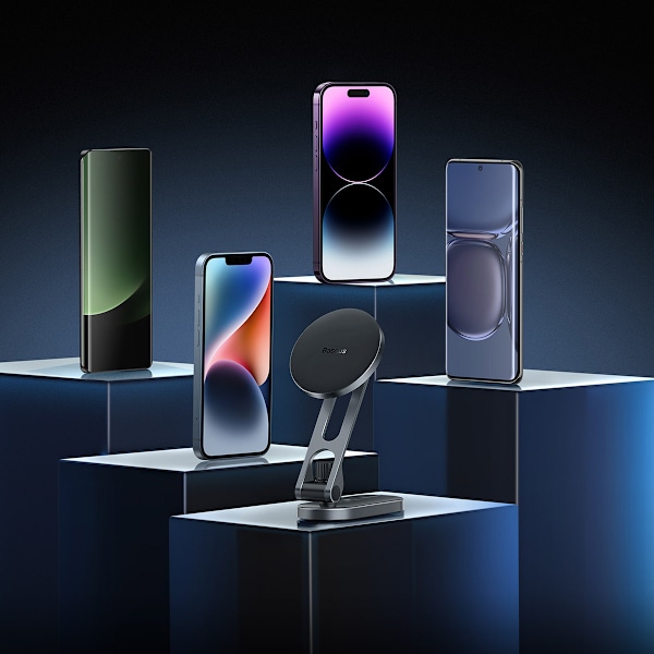 Baseus T-Space Biltelefonhållare - Magnetisk Silvermodell för In