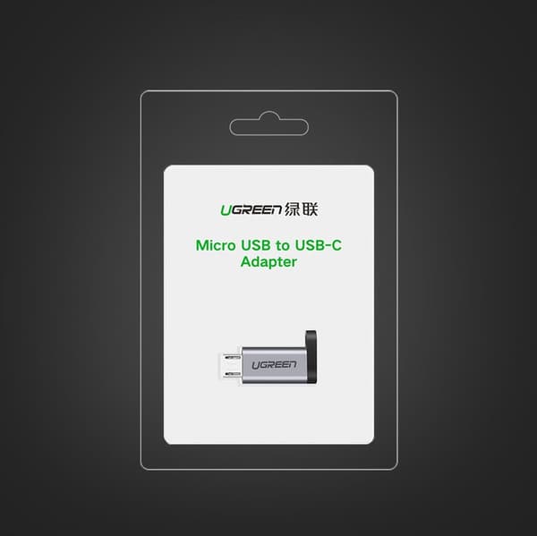 Ugreen Adapter USB Typ C till micro USB Grå (50590)