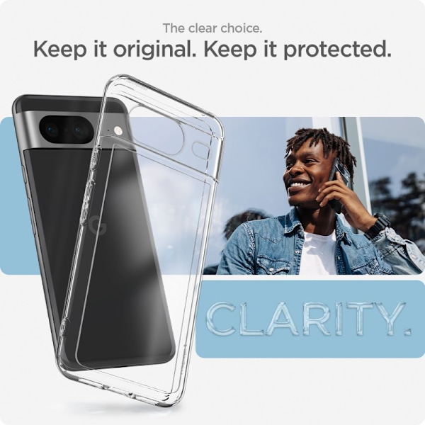 Spigen Ultra Hybrid Skal för Google Pixel 8 - Genomskinlig