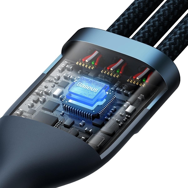 Baseus Flash Series II USB-kabel Typ C/A - USB Typ C/Lightning/m