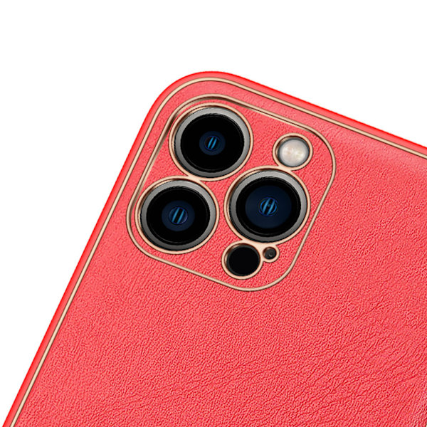 Dux Ducis Yolo elegant konstläderfodral för iPhone 13 Pro i rött