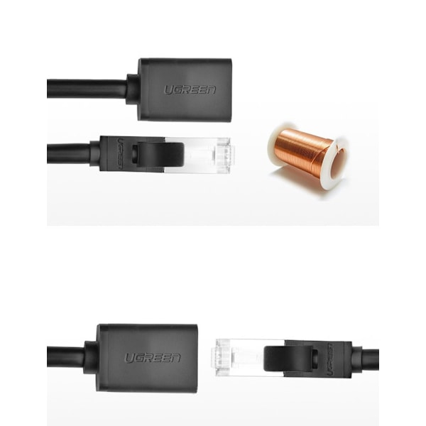 Ugreen NW112 Ethernet-kabel RJ45 hona till RJ45 hane F/UTP Cat.