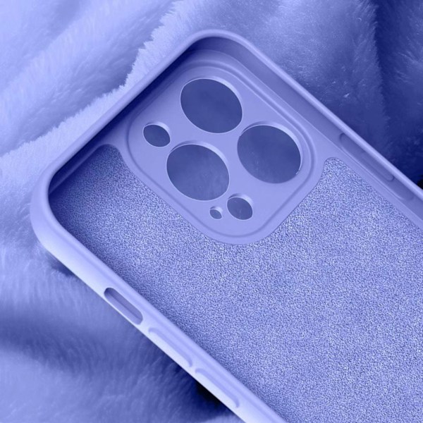 Fodral av silikonskal för iPhone 14 Plus i fuchsia-färg