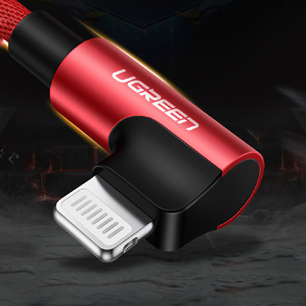 Ugreen Lightning till USB-A kabel vinklad/ MFi-certifierad/ 2.4A