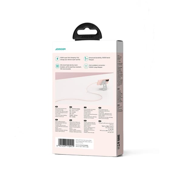Joyroom Multi-Color Serien S-A34 USB-A / USB-C 100W 1m Kabel - R