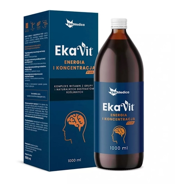 Ekavit Energidryck för Fokus och Koncentration/ 1000 ml