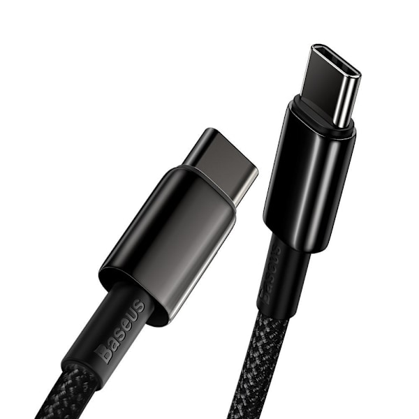 Baseus USB-C till USB-C Kabel 2m 100W 5A PD QC – Svart