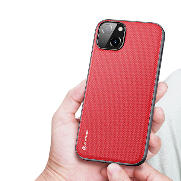 Dux Ducis Fino fodral i nylon för iPhone 14 Plus röd