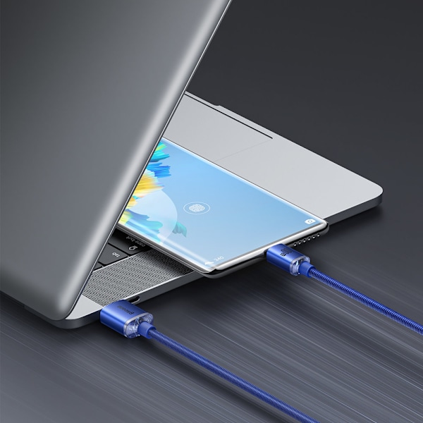 Baseus Crystal Shine 100W USB-A till USB-C Snabbladdningskabel 1