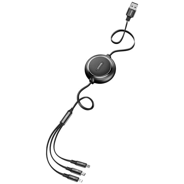 Baseus Golden Loop utdragbar kabel 3-i-1 USB - micro USB / Light
