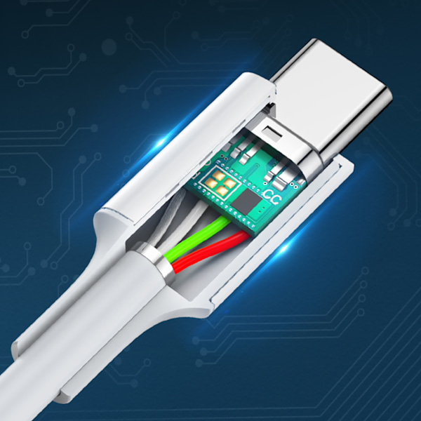 Ugreen USB-C till USB-C Kabel (PD QC AFC) 0.5m - Vit