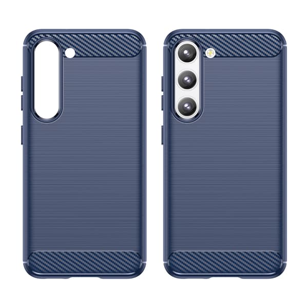 Samsung Galaxy S23+ Blå Karbon Silikonfodral - Flexibel Skyddand