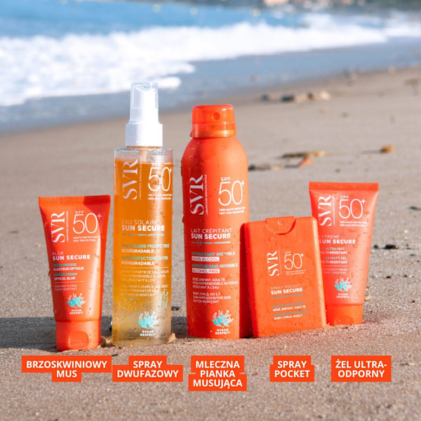 SVR Sol Secure Blur Färgtonande Kräm Skum Beige Ros SPF 50+/ 50