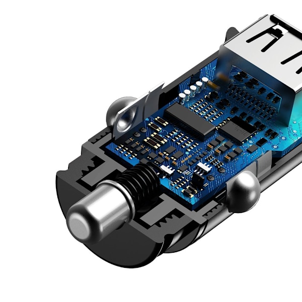 Baseus Kvadratisk Intelligenta Bil-Laddare 2X USB QC3.0 Snabblad