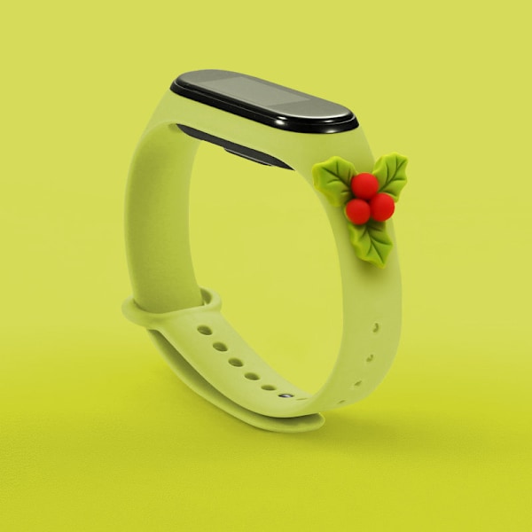 Julkänsla Silikonarmband för Xiaomi Mi Band 4/3 - Grön Mistletoe