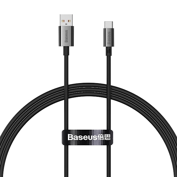 Baseus Superior USB-A till USB-C Kabel 100W 2m - Svart