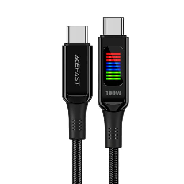 Acefast C7-03 USB-C till USB-C Kabel/ 100W/ 1.2m med Display - S