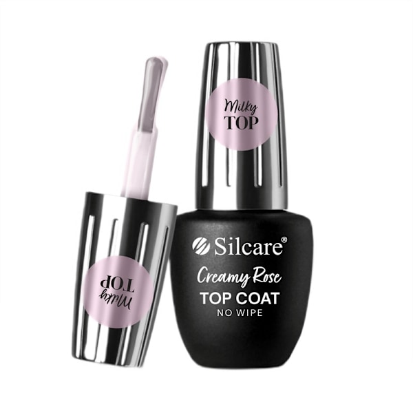 Silcare Top Coat Krämig Rosé No-Wipe för Hybridlack/ 9 ml