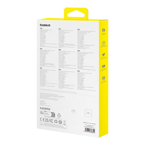 Baseus PortalJoy Serie 13-i-1 USB-C HUB - HDMI/DP/VGA/USB-A/USB-