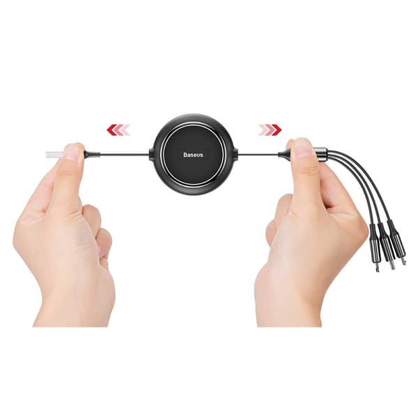 Baseus Golden Loop utdragbar kabel 3-i-1 USB - micro USB / Light