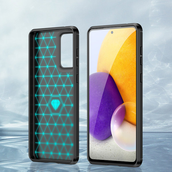 Flexibelt Kolfiberfodral för Samsung Galaxy A73 - Svart