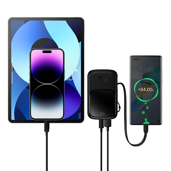 Baseus Qpow Digital Display Powerbank med Snabbladdning 10000mAh