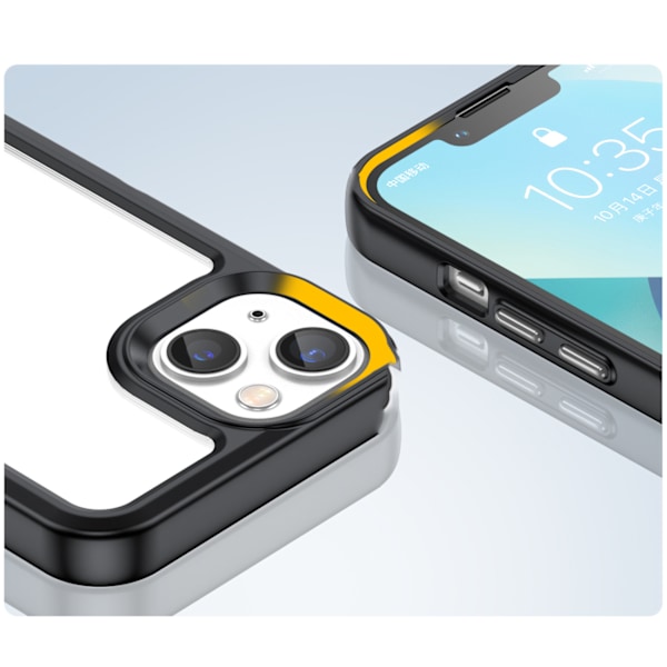 iPhone 14 Plus Robust Skal med Gelram i Svart - Outer Space Coll