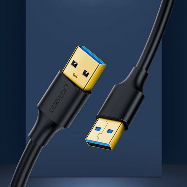 Ugreen USB-A 3.0-kabel/ 5Gb/s/ 1m/ svart