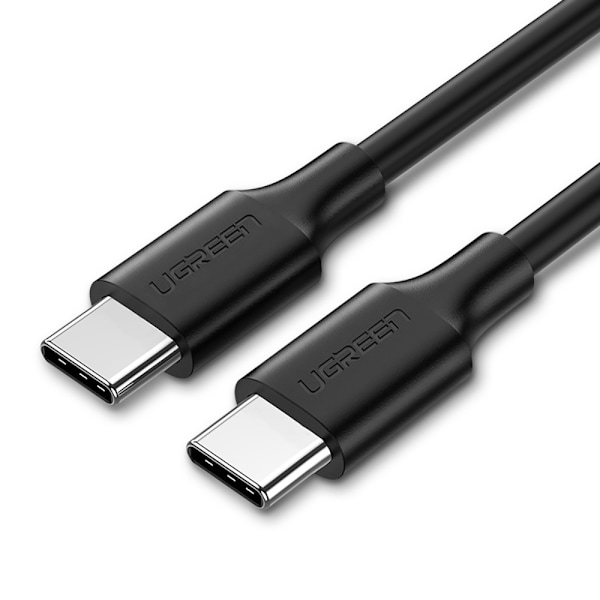 Ugreen US286 USB-C till USB-C Kabel PD QC 3A 480Mb/s 1m - Svart