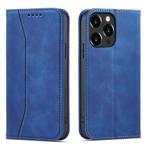Magnetiskt Stilfodral för iPhone 14 Plus - Blå Plånboksdesign me