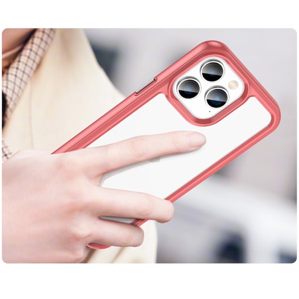 iPhone 14 Pro Rött Hårt Fodral med Gelram från Outer Space Case