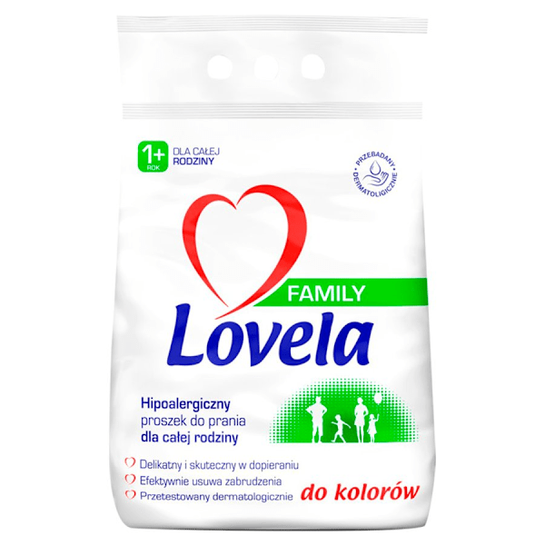 Lovela Familj Hypoallergeniskt Tvättpulver för Färgade Kläder/ 2