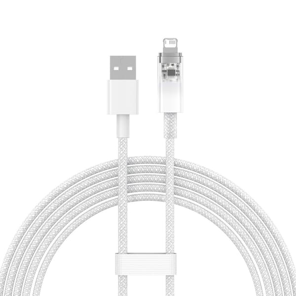 Baseus Explorer Series USB till Lightning-kabel 2/4A 2m vit (CAT