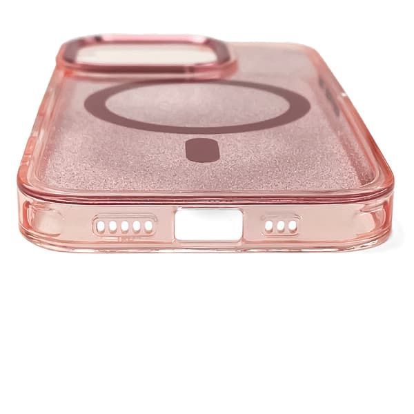 Glitter Skal med MagSafe för iPhone 16 Plus - Rosa med Glitter