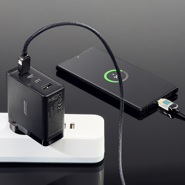 Joyroom JR-TCG04EU Svart GaN Laddare 100W 3x USB-C USB-A + USB-C