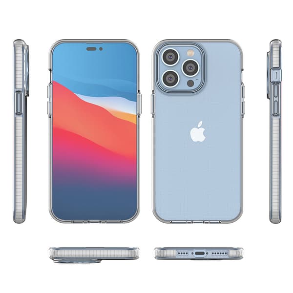 iPhone 14 Pro Max Skal - Slimmat Silikonfodral med Ram i Svart