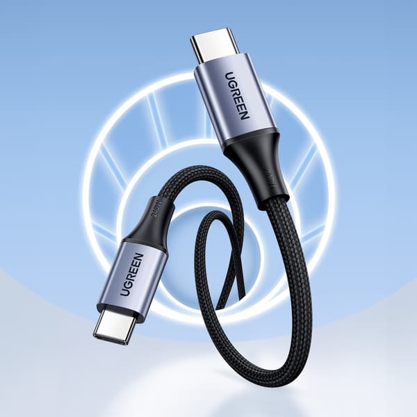 Ugreen US535 USB-C till USB-C Kabel PD 240W 5A 1m - Grå