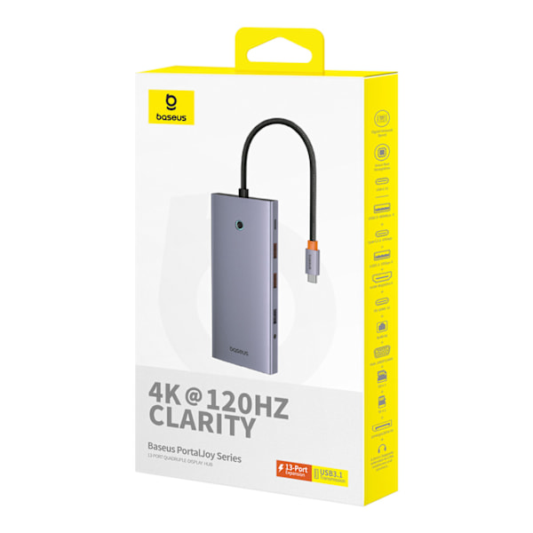 Baseus PortalJoy Serie 13-i-1 USB-C HUB - HDMI/DP/VGA/USB-A/USB-