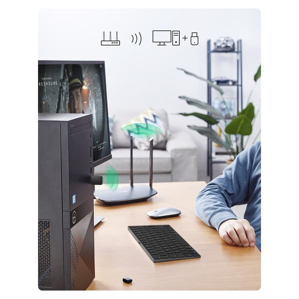 Ugreen Dualband Extern Nätverkskort USB WiFi Adapter - 11ac AC65