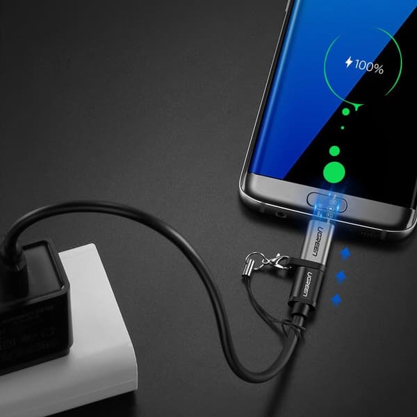 Ugreen Adapter USB Typ C till micro USB Grå (50590)