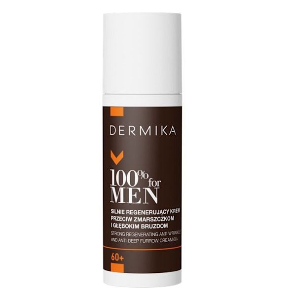 Dermika 100% Miehille Tehokas Uudistava Ikääntymistä Estävä Voide Syville Vakoille 60+, 50 ml