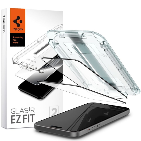 Spigen Glas.tR EZ Fit FC Härdat Glas för iPhone 15 Plus - Svart/