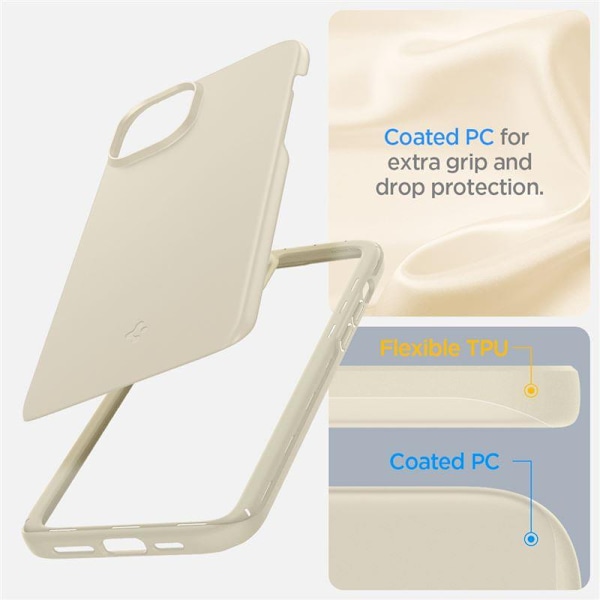 Spigen Thin Fit Skal för iPhone 15 Plus - Beige